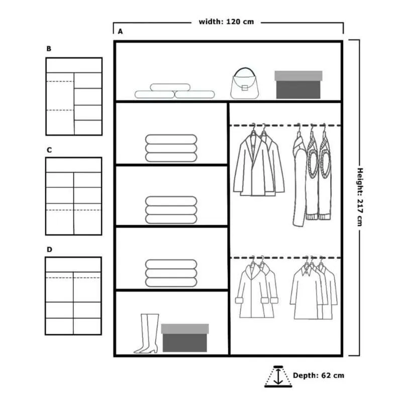 Marika Sliding Door Wardrobe - Elegant and Spacious Storage Solution