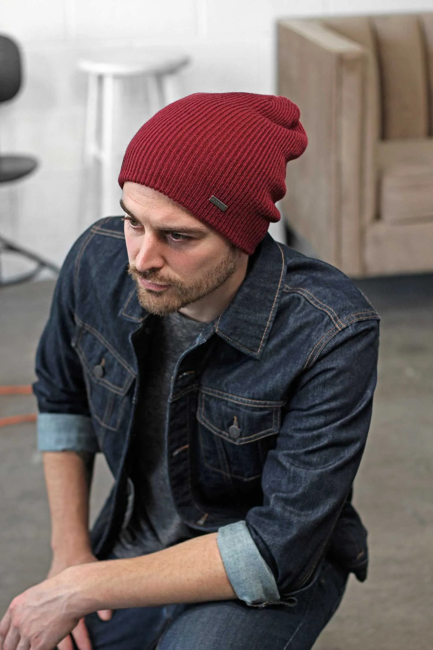 Mens Slouchy Beanie - The Forte