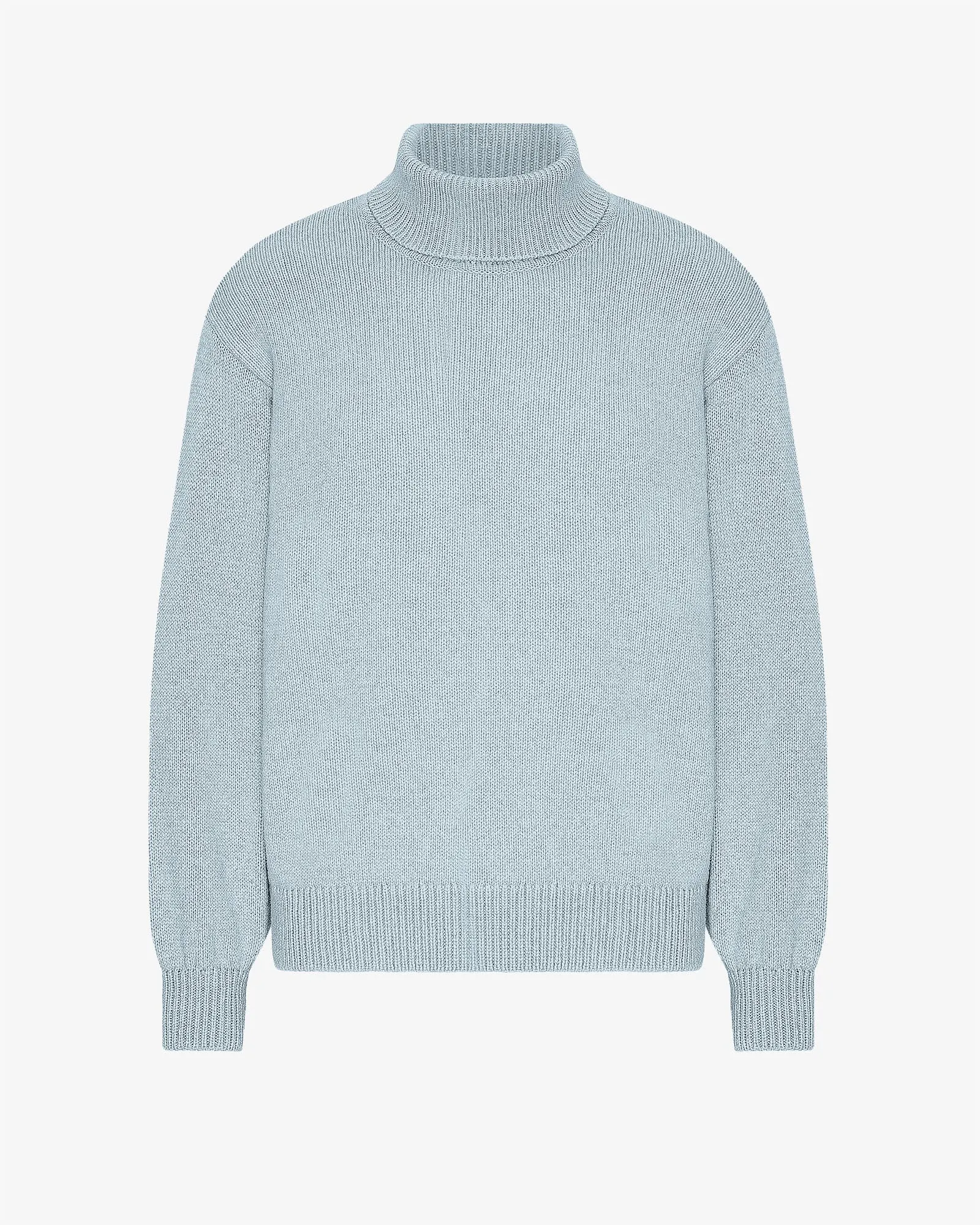 Merino Wool Turtleneck - Polar Blue