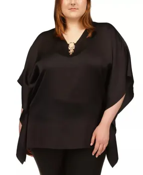 MICHAEL Michael Kors Plus Size Ring-Hardware Tunic