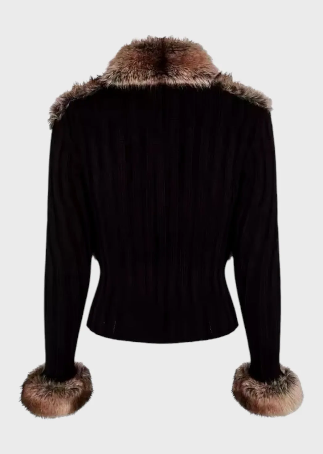 Milka Eco-Fur Knitted Cardigan