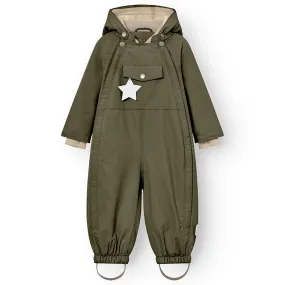 Mini A ture Olive night Wisti Fleece Snowsuit