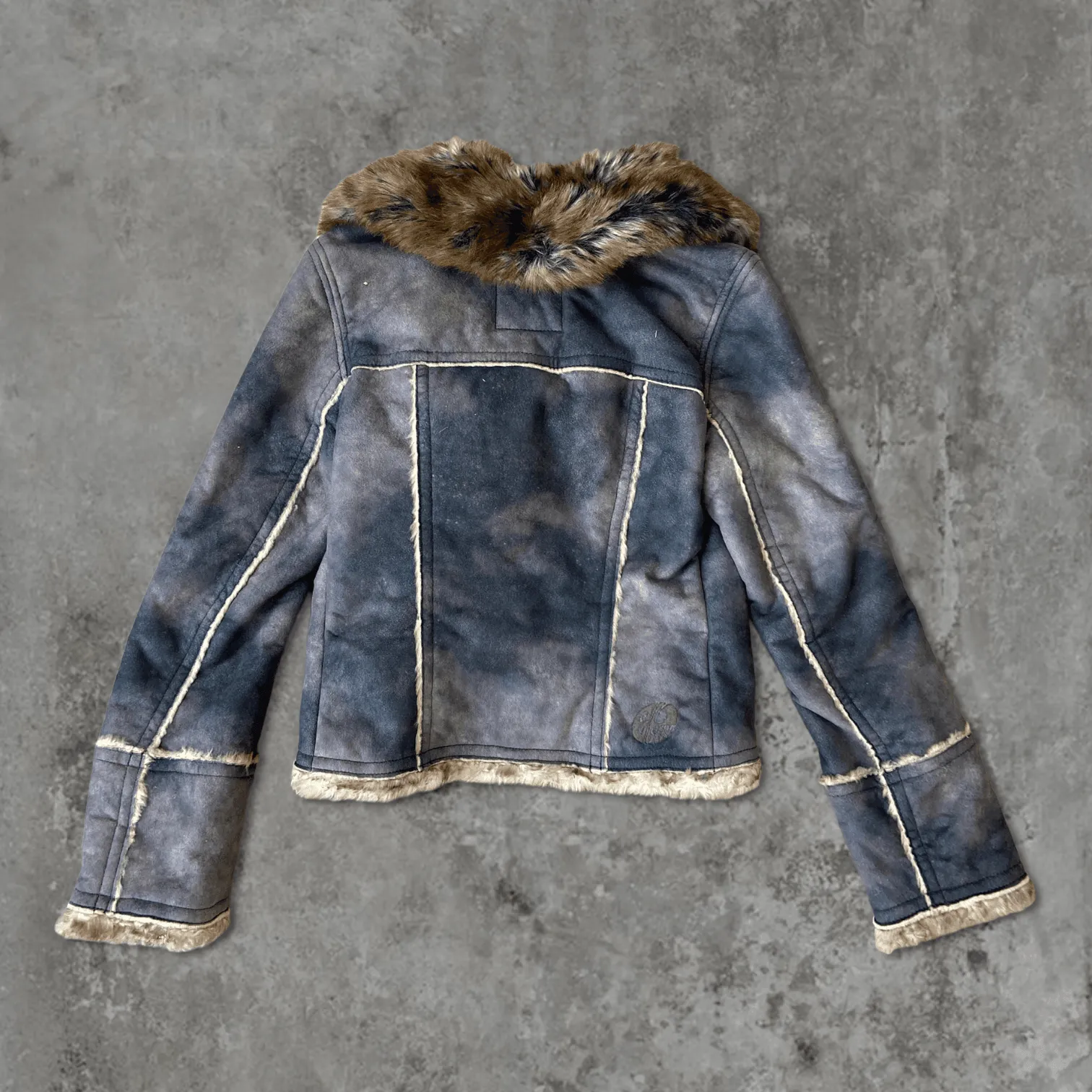 MISS SIXTY FAUX FUR & SUEDE COAT - S