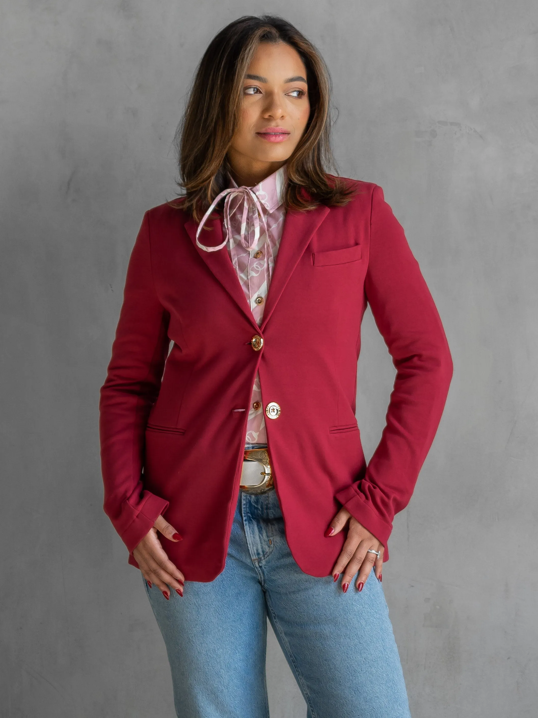 Morrison Interlock Blazer Bordeaux