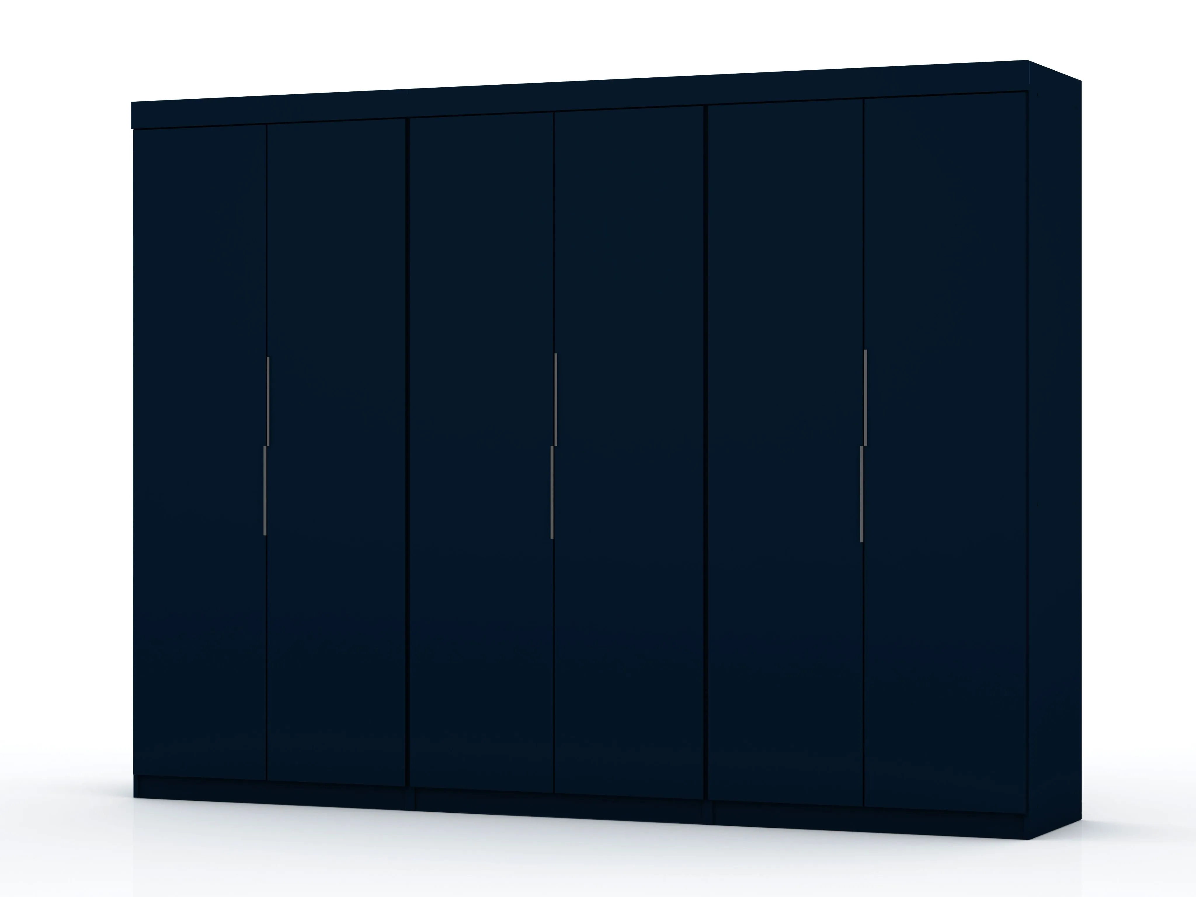 Mulberry 2.0 Modern 3 Sectional Wardrobe Closet with 6 Drawers - Set of 3 in Tatiana Midnight Blue