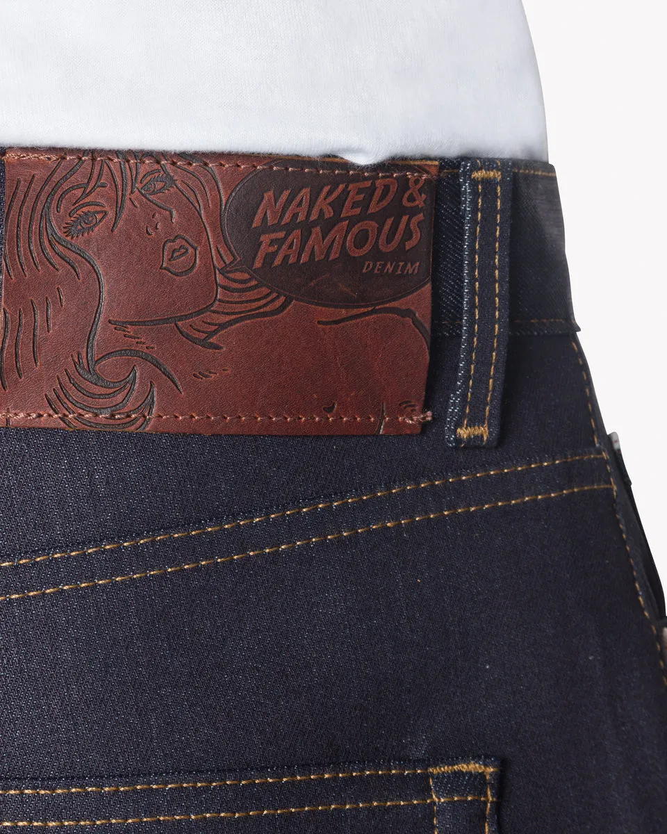 Naked & Famous Easy Guy Relaxed Tapered Mens Jeans - Nightshade Stretch Selvedge / Indigo