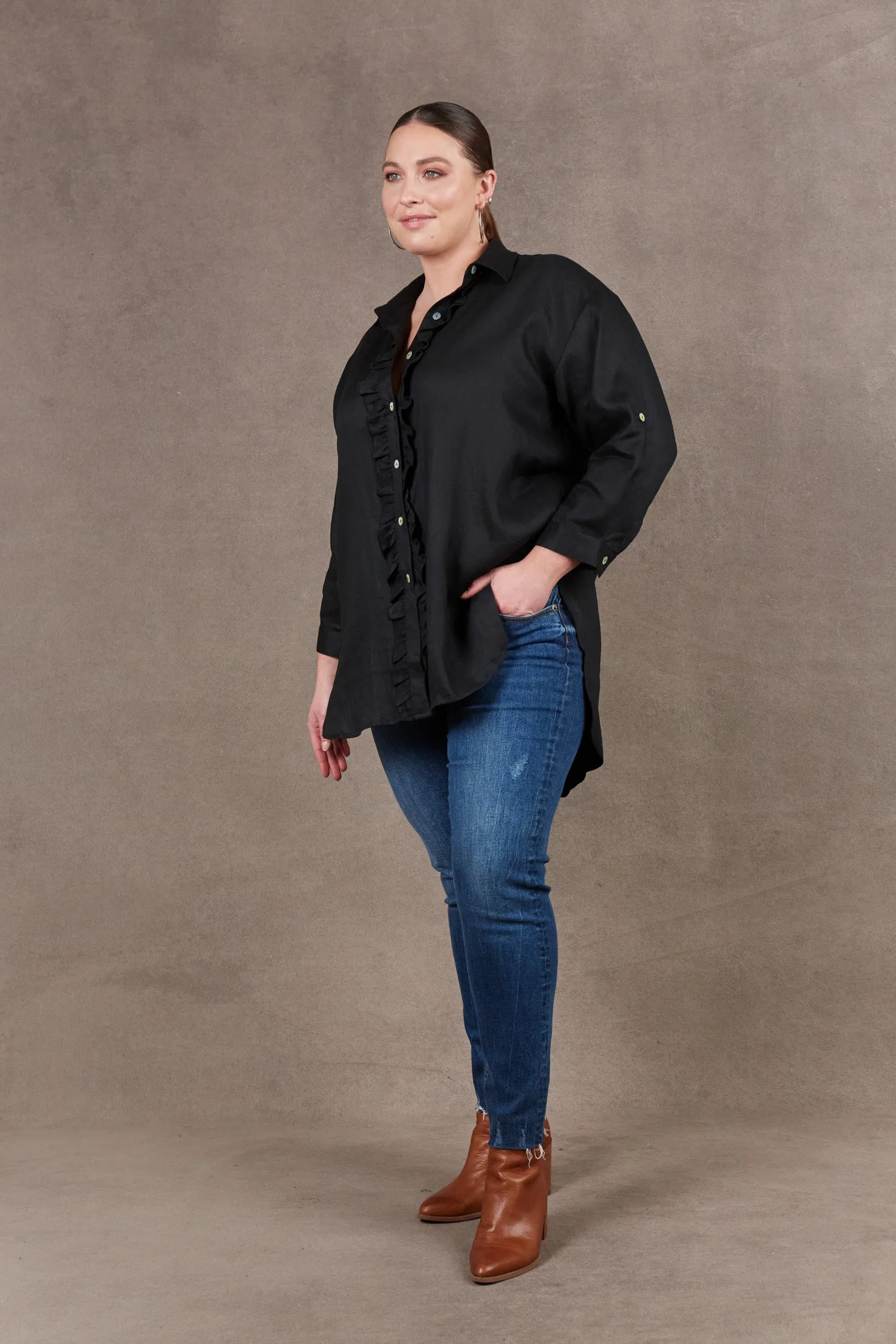 Nama Frill Shirt - Ebony