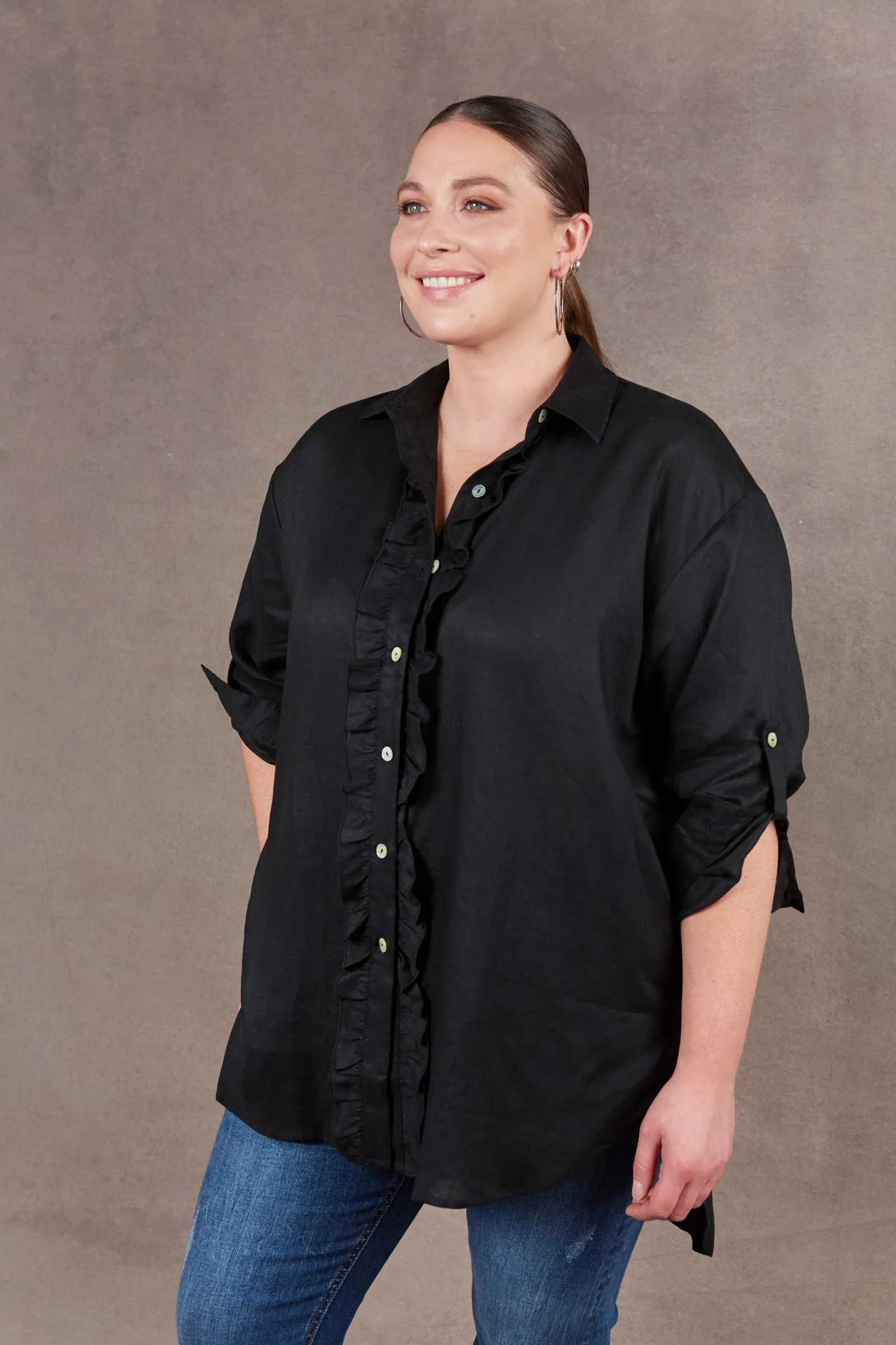 Nama Frill Shirt - Ebony