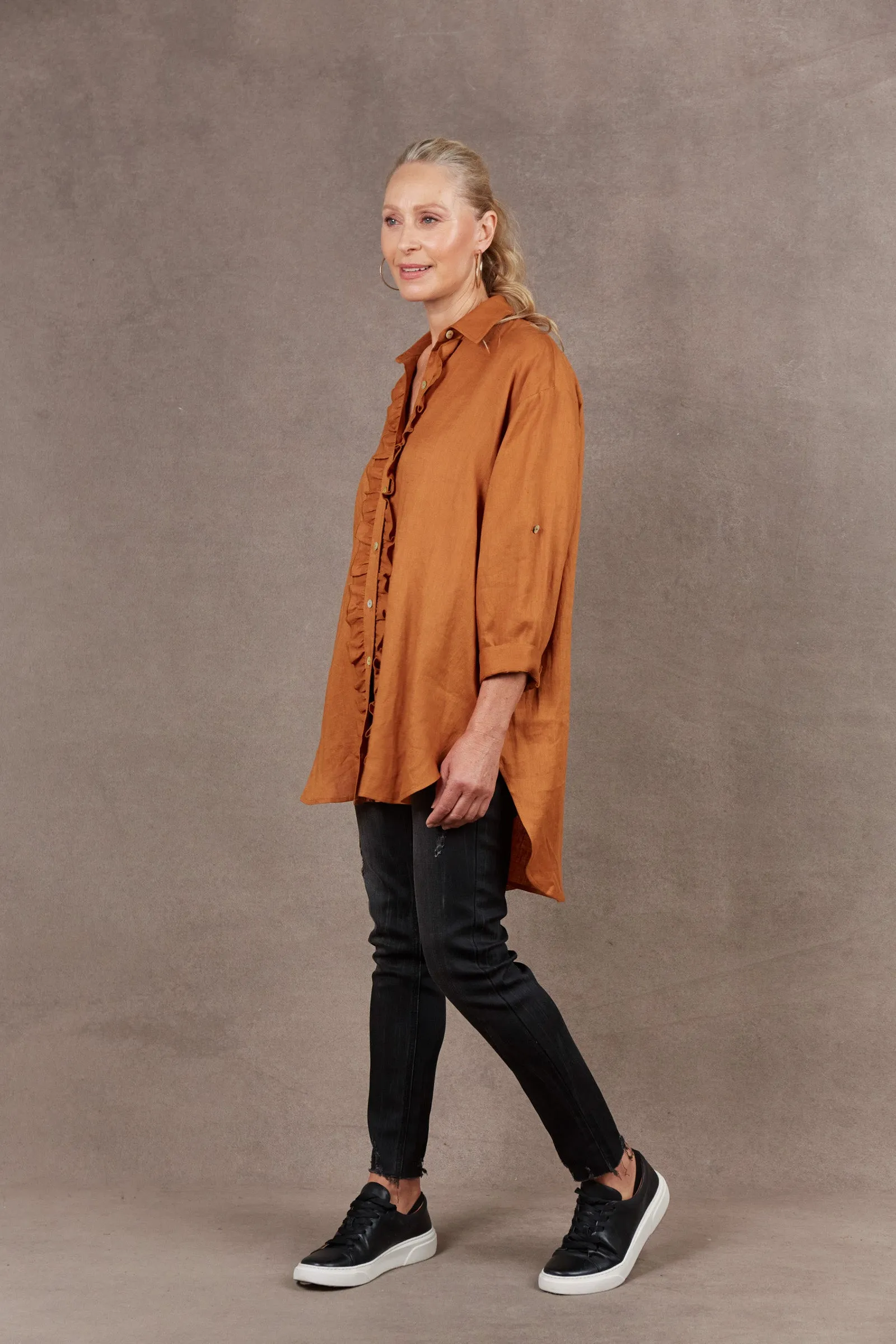 Nama Frill Shirt - Ochre