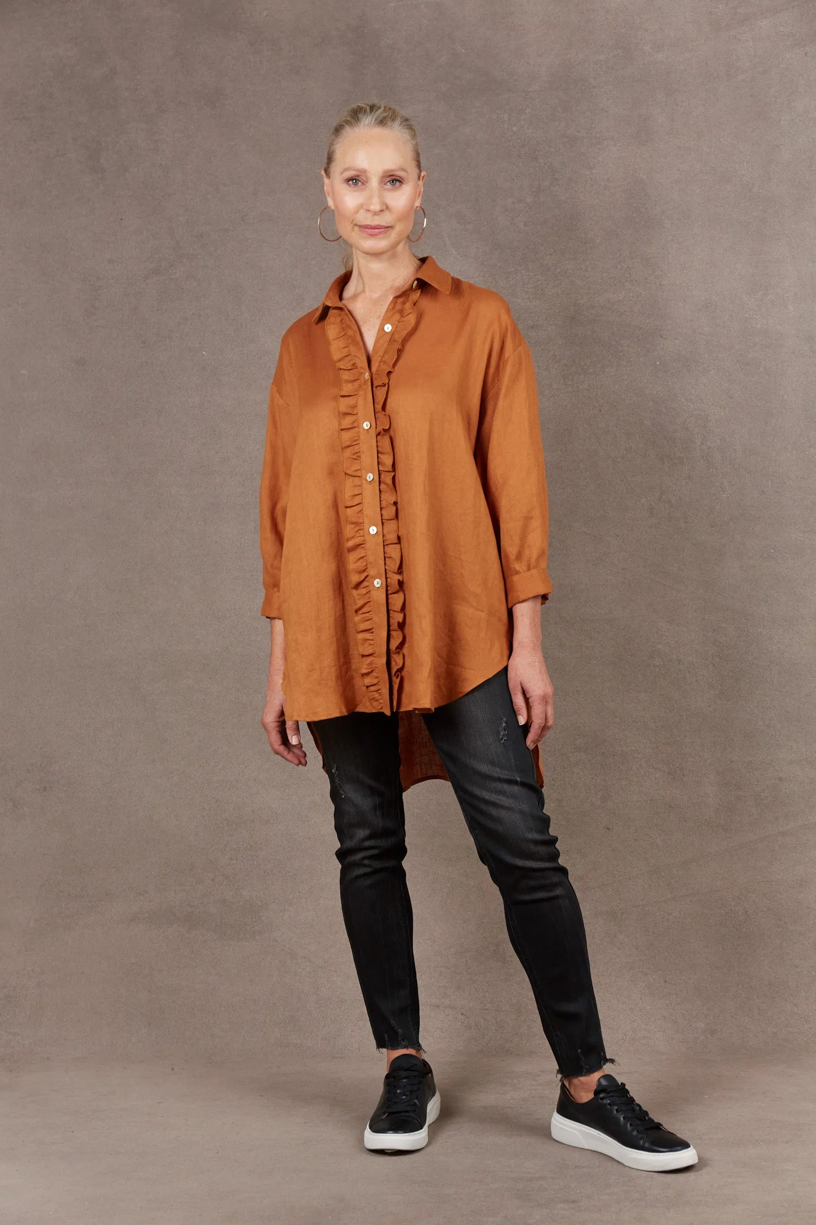 Nama Frill Shirt - Ochre