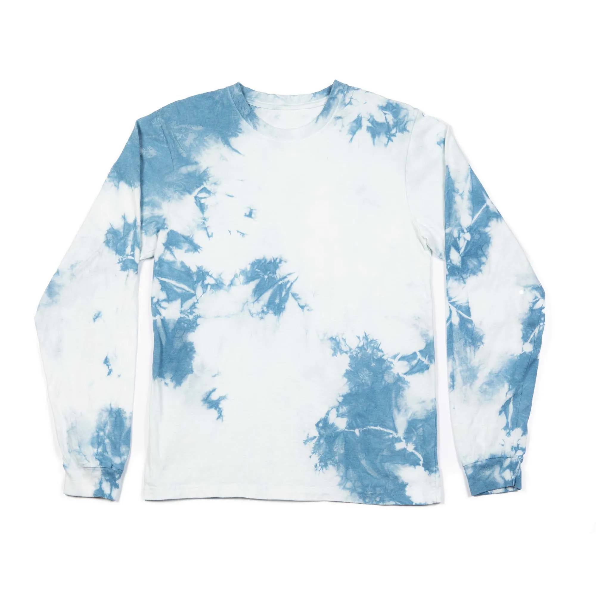 Natural Indigo Tie-Dye Long Sleeve T-Shirt