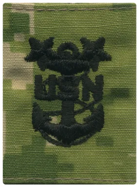 Navy Parka Tab Device: Woodland Digital Embroidered E9 Master Chief Petty Officer