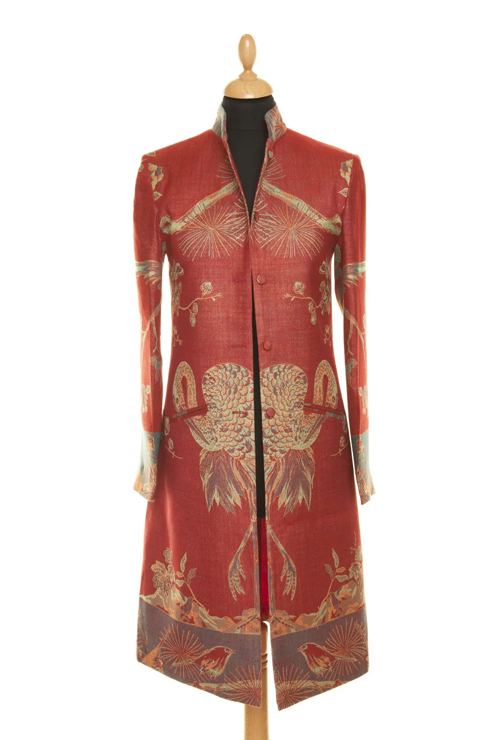 Nehru Coat in Venetian Red