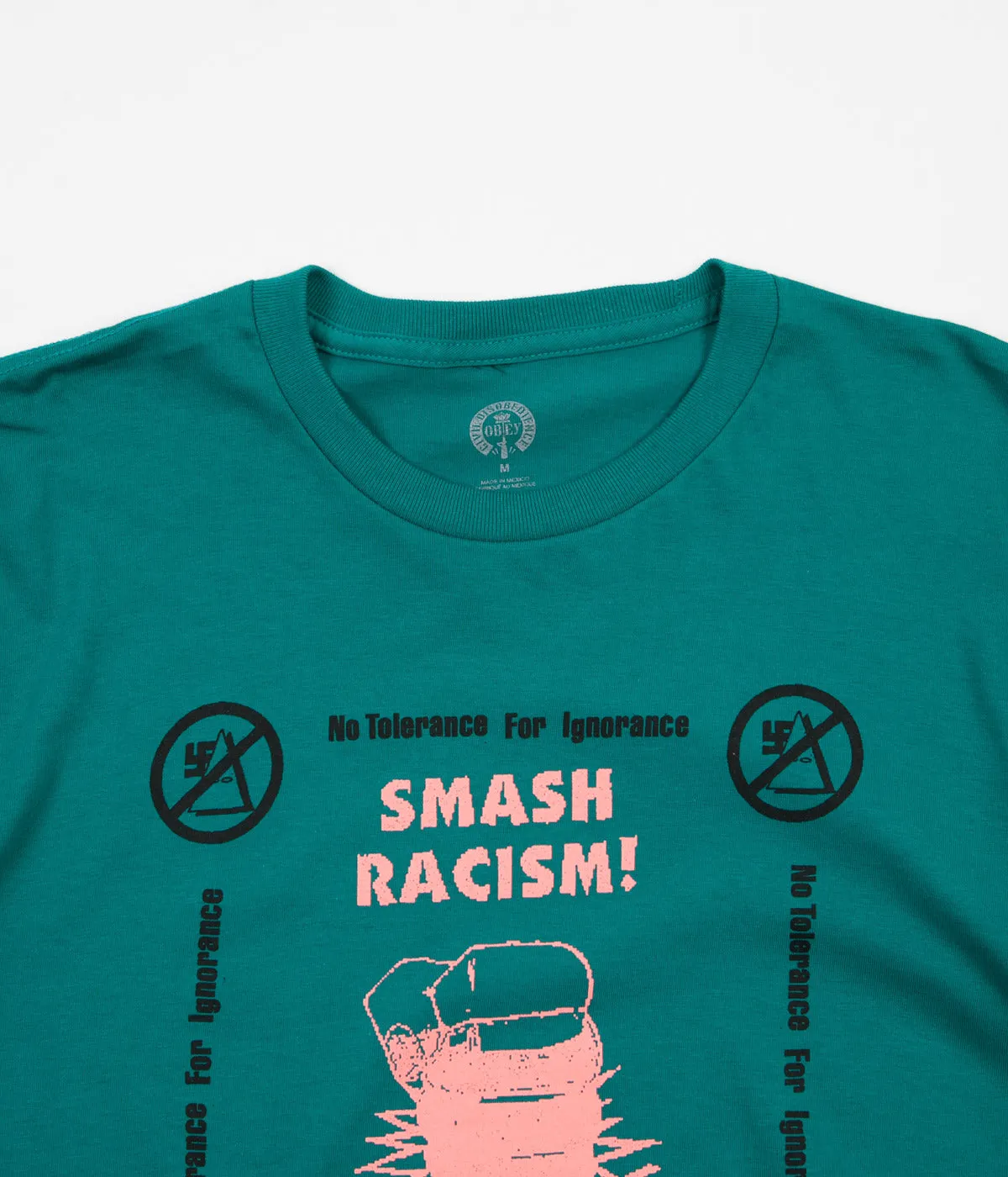 Obey Smash Racism Long Sleeve T-Shirt - Teal