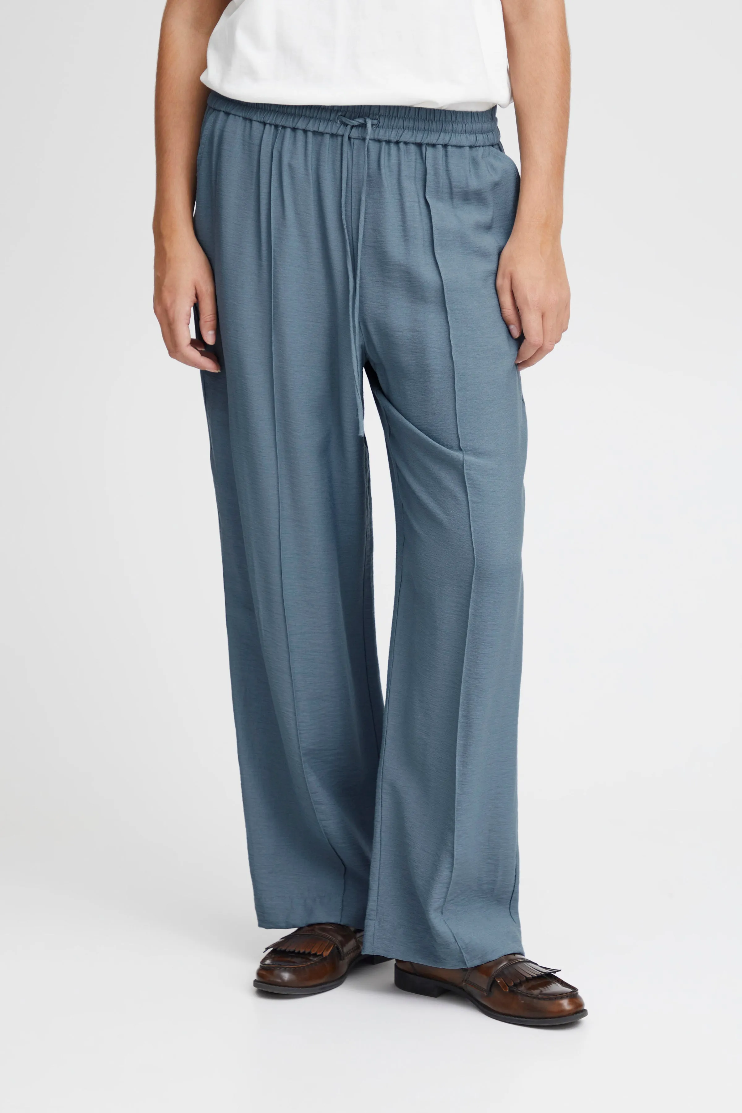 Ono Wide Leg Pants (Blue Mirage)