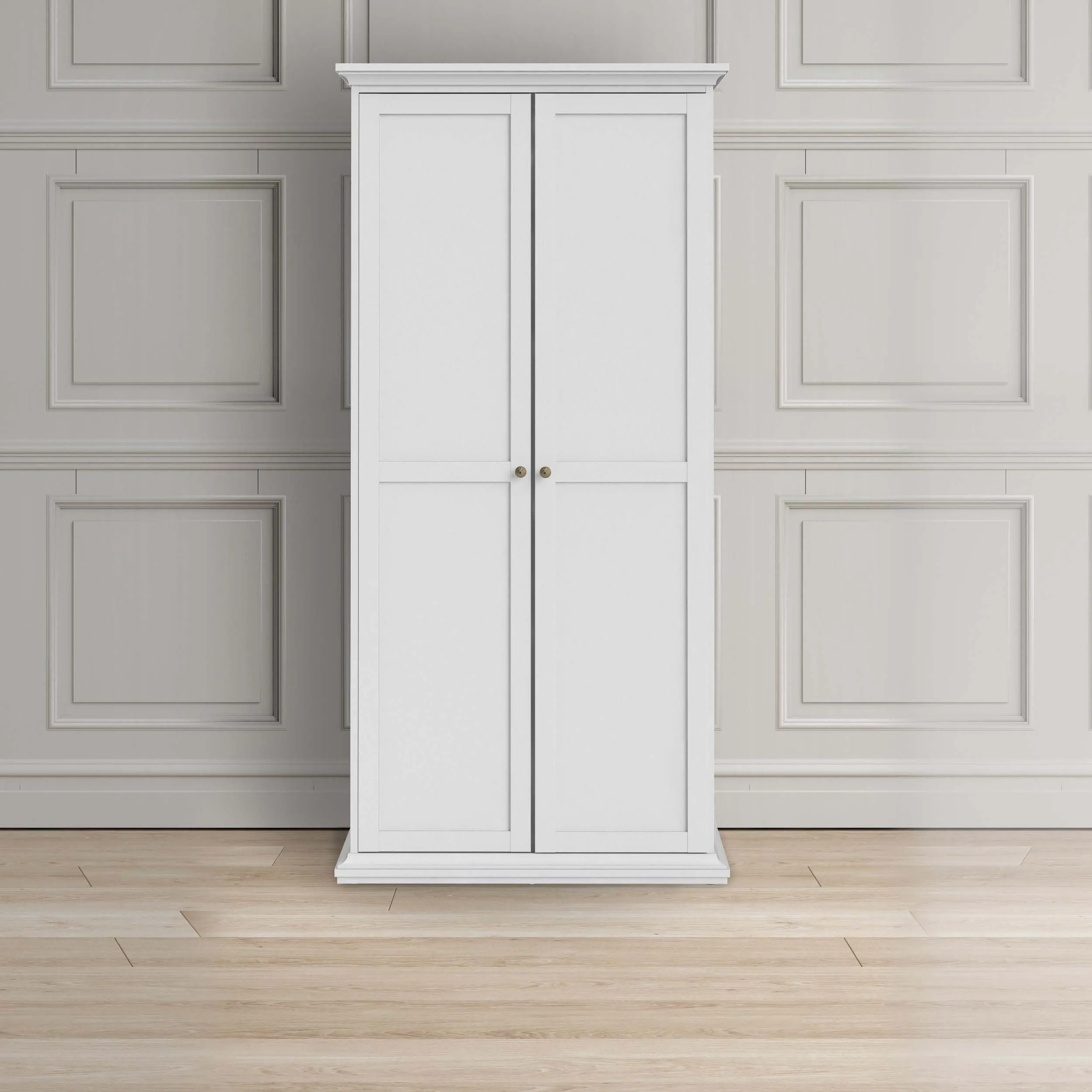 Paris Wardrobe with 2 Doors - White