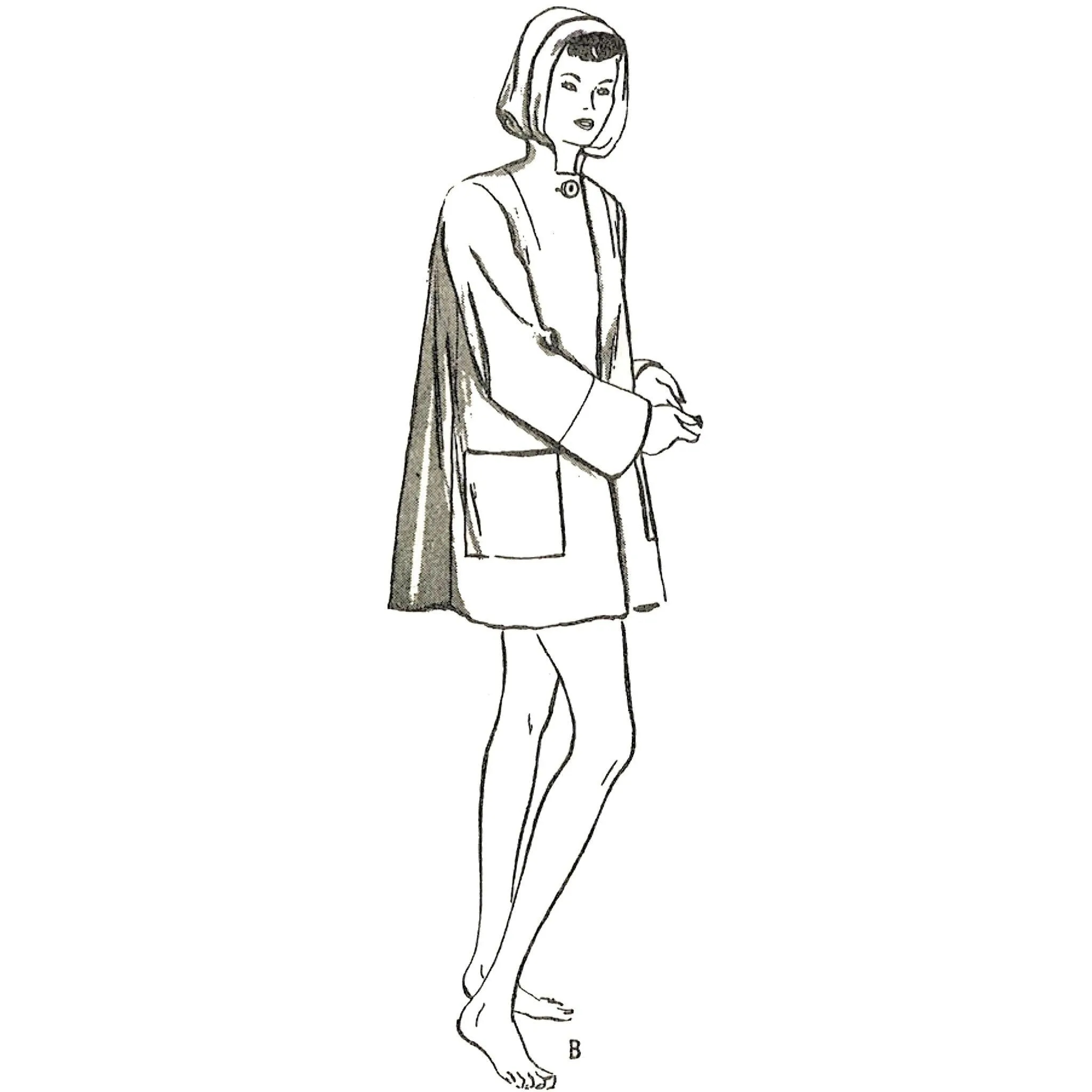 PDF - 1940s Pattern, 'Rita' Flared Beachwear Coat, Optional Hood -  Bust 36” (91cm) - Instantly  Print at Home