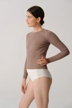 Perfetto Long Sleeve Top Light Brown