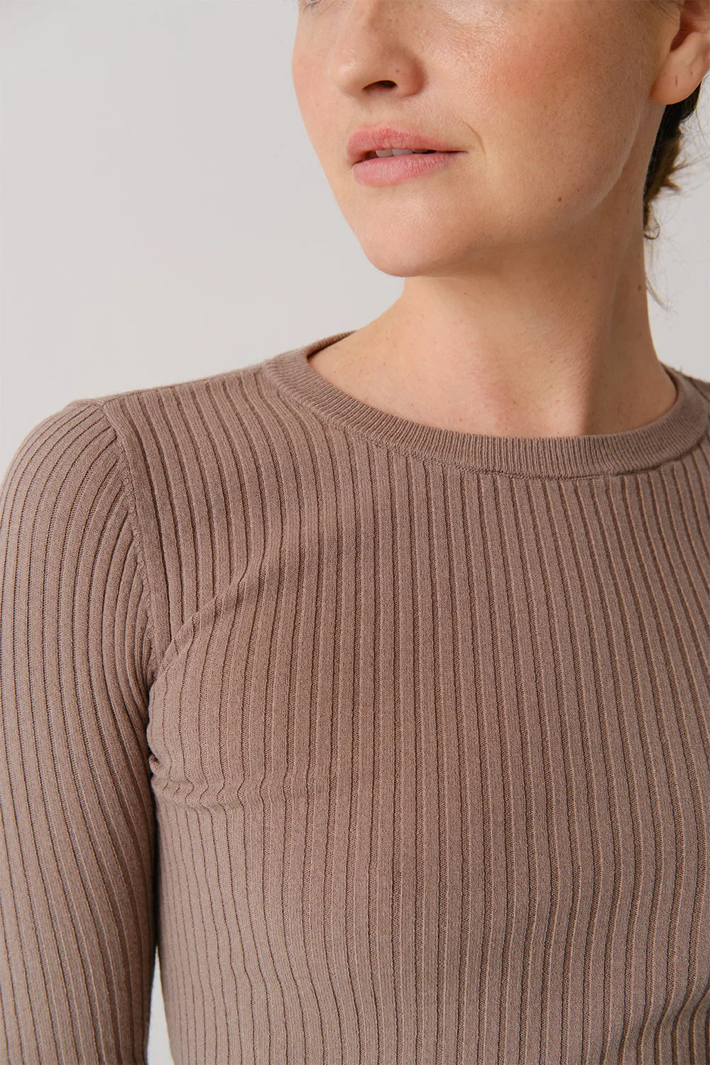 Perfetto Long Sleeve Top Light Brown