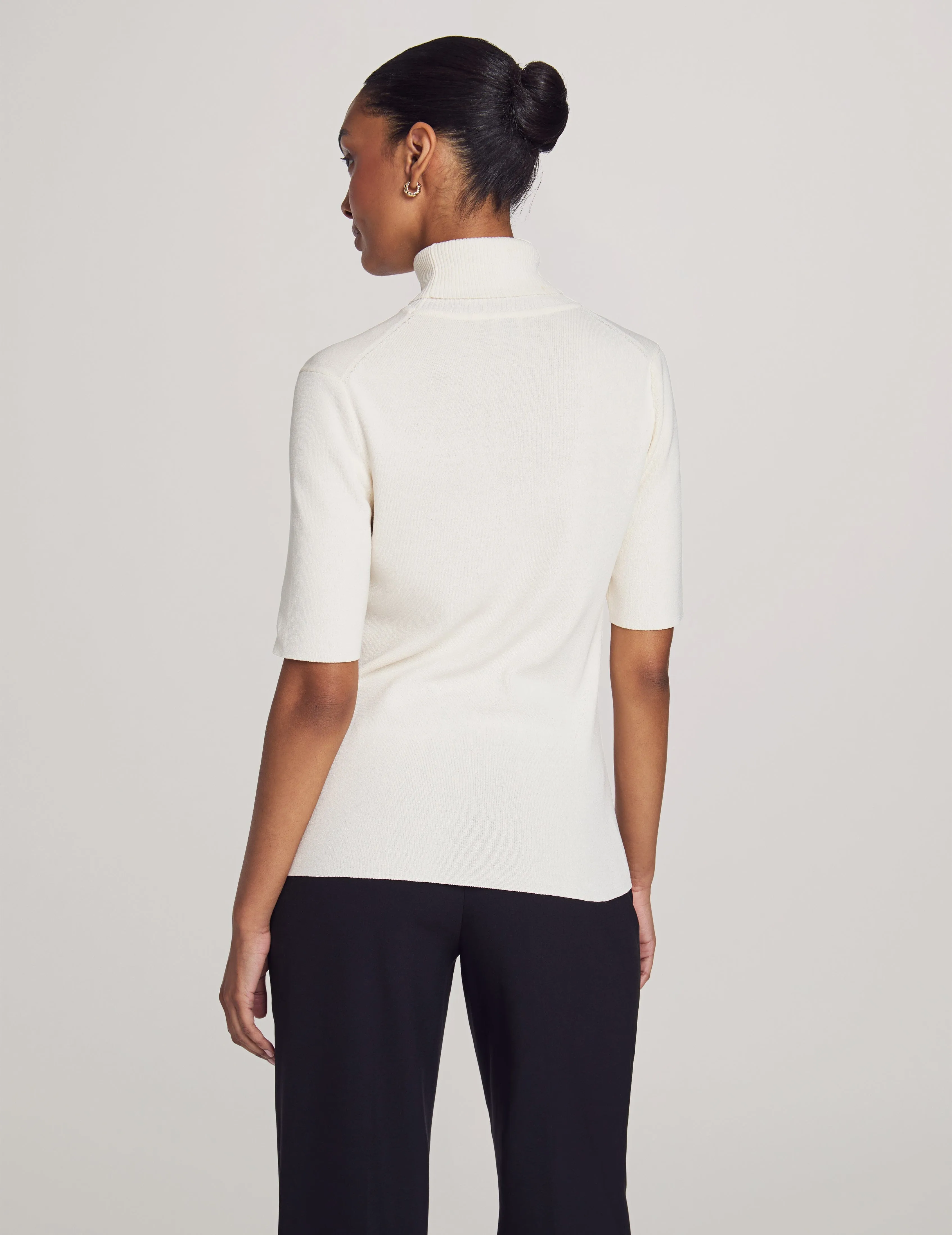 Petite Half Sleeve Turtleneck