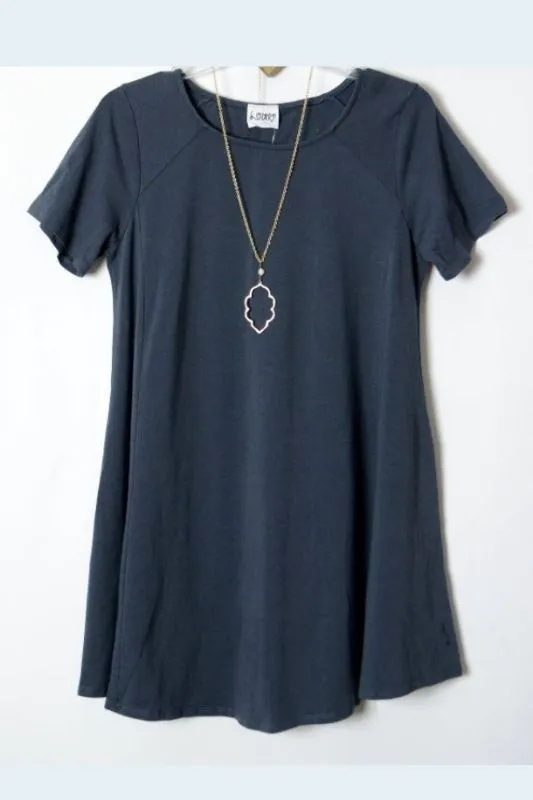 Pima Cotton Tunic Top - Pink Charcoal or Black