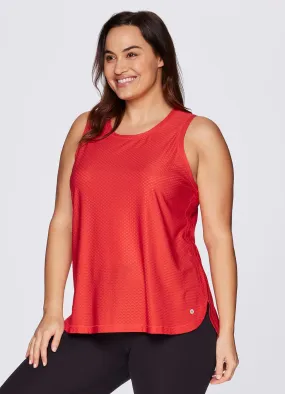 Plus Breezy Keyhole Tunic Tank