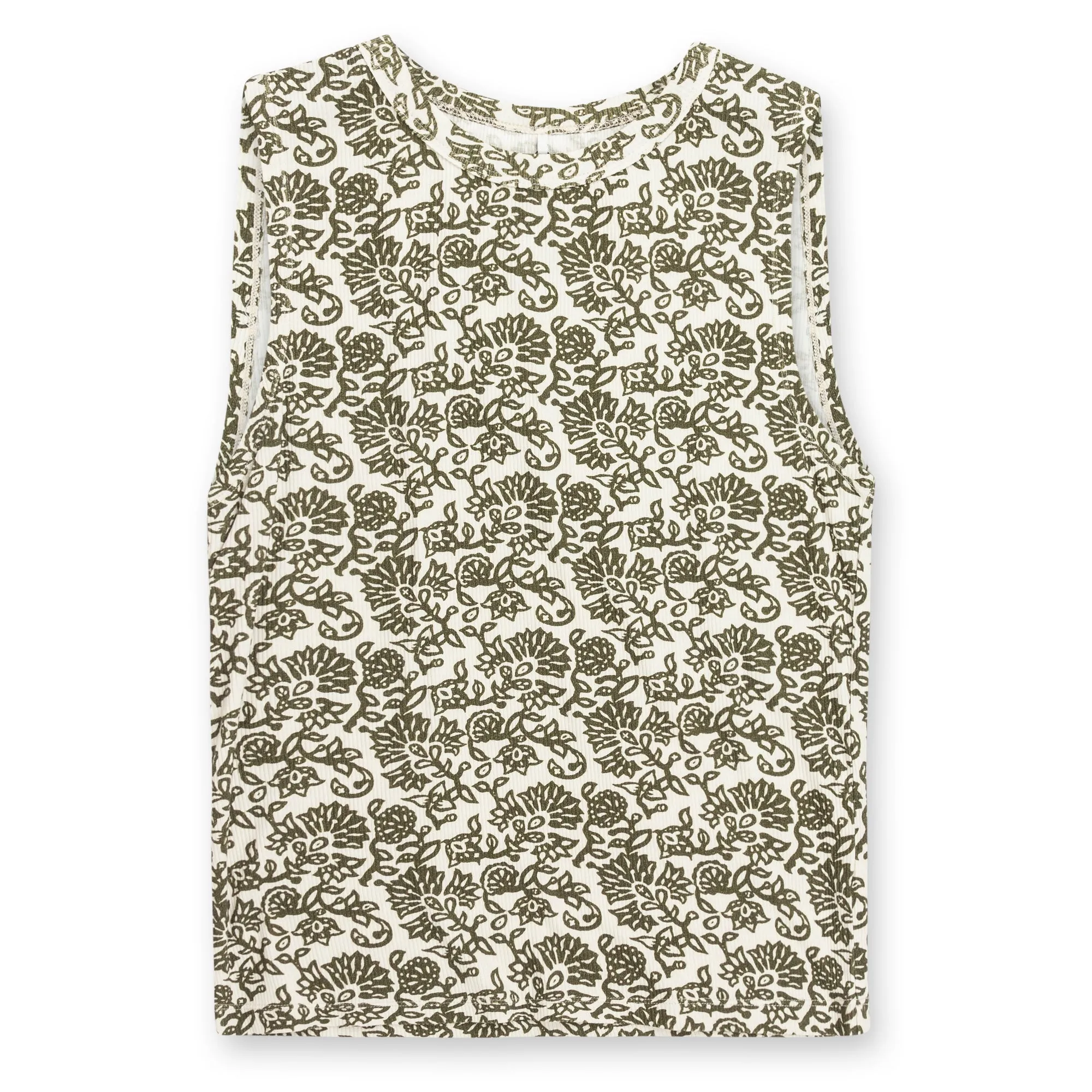 Point Crew Neck Crop Tank