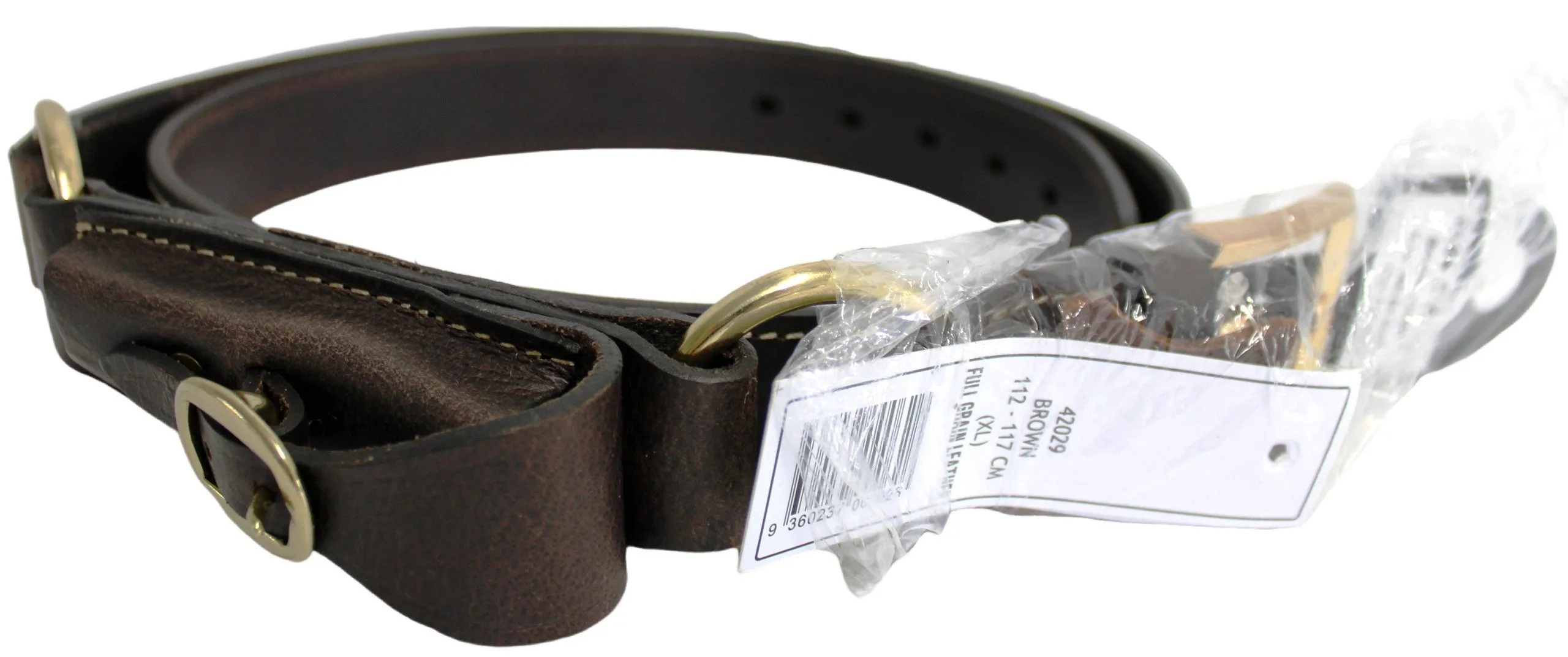 Quality Full Grain Leather Hobble Belt. Colour: Brown. Style No: 42029.