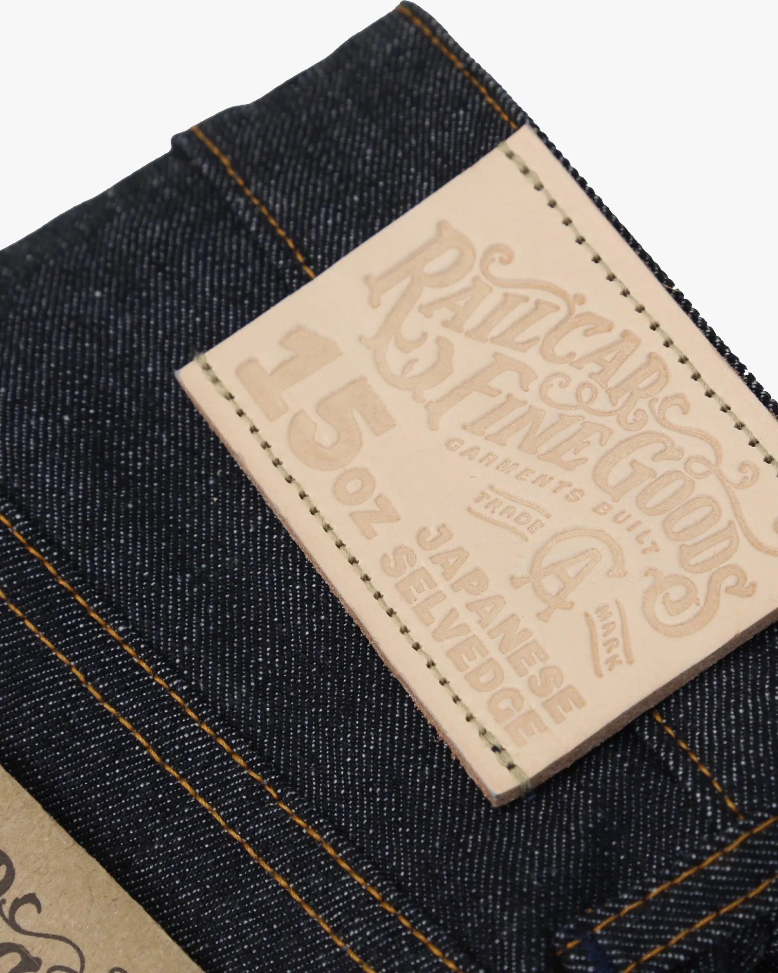 Railcar Fine Goods Spikes Slim Tapered Mens Jeans - X100 15oz Japanese Dark Indigo Selvedge