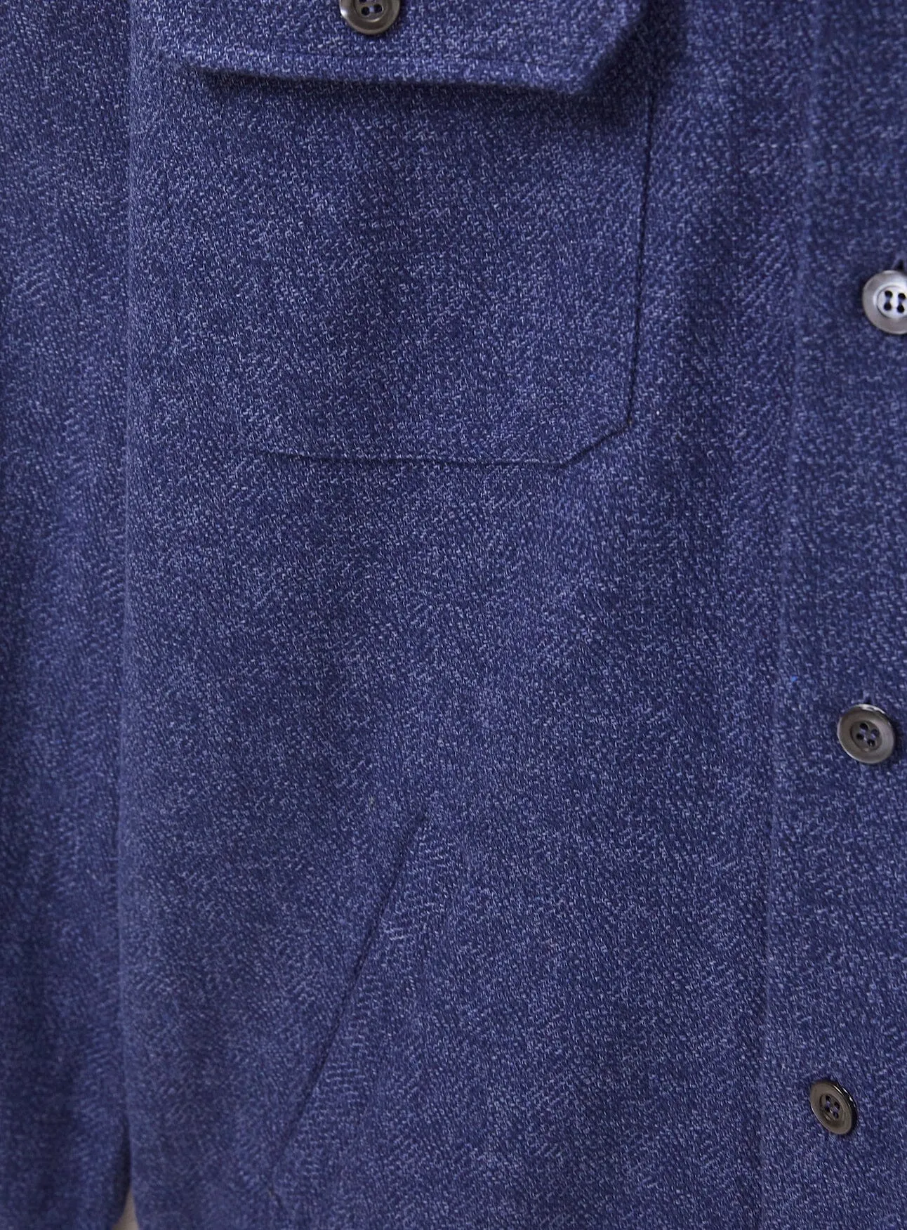 Recycled Piccadilly Cross Weave Blue Overshirt