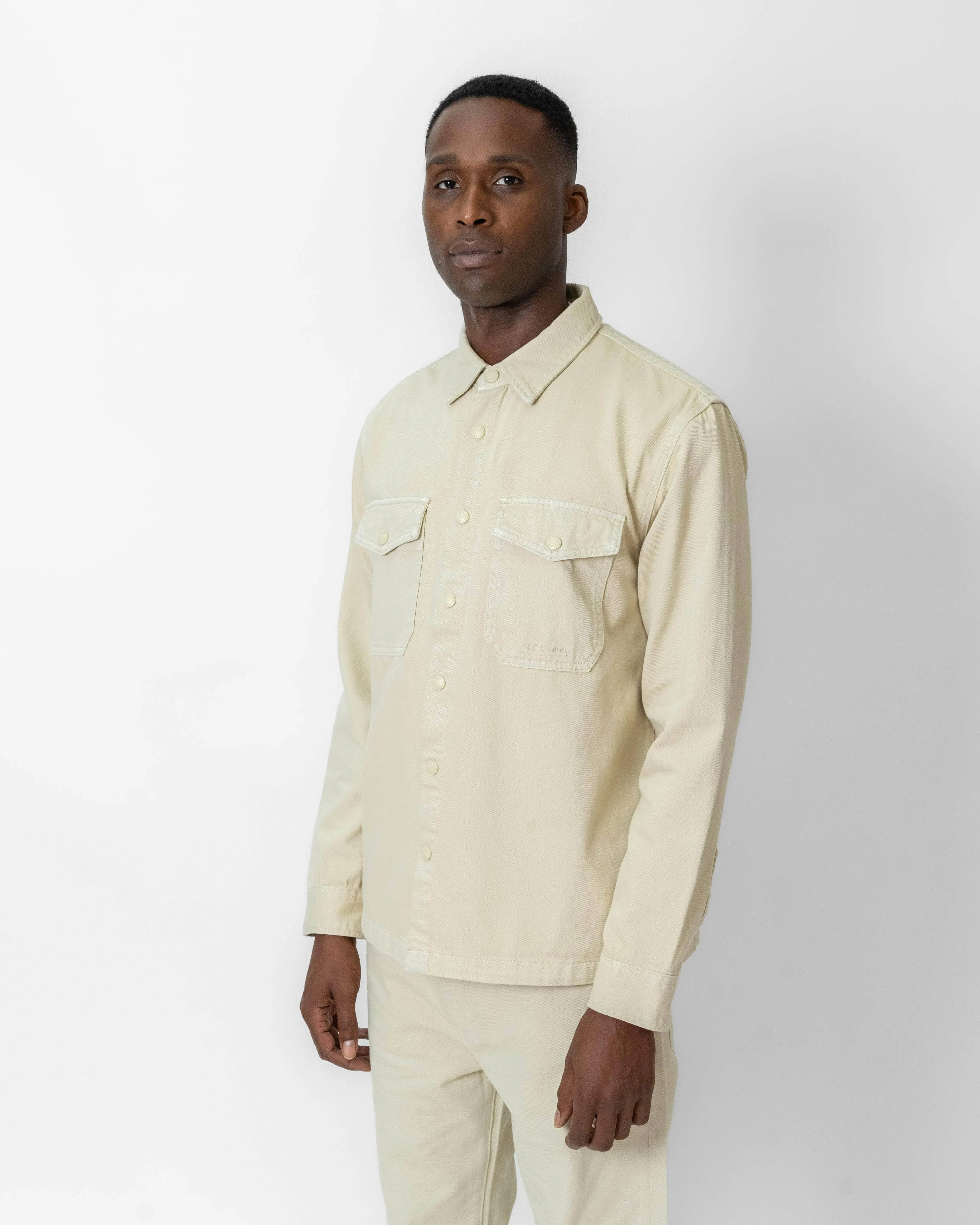 Relaxed Denim Overshirt Palo Santo