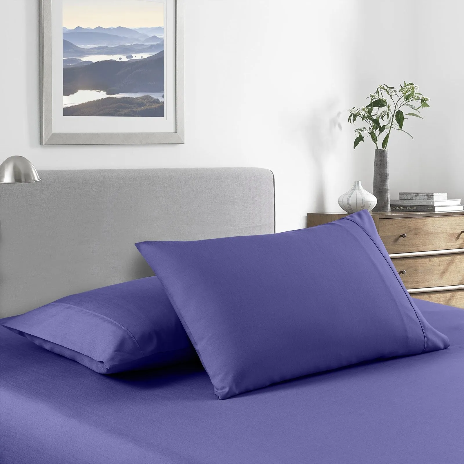 Royal Comfort 2000 Thread Count Bamboo Cooling Sheet Set Ultra Soft Bedding Queen Royal Blue