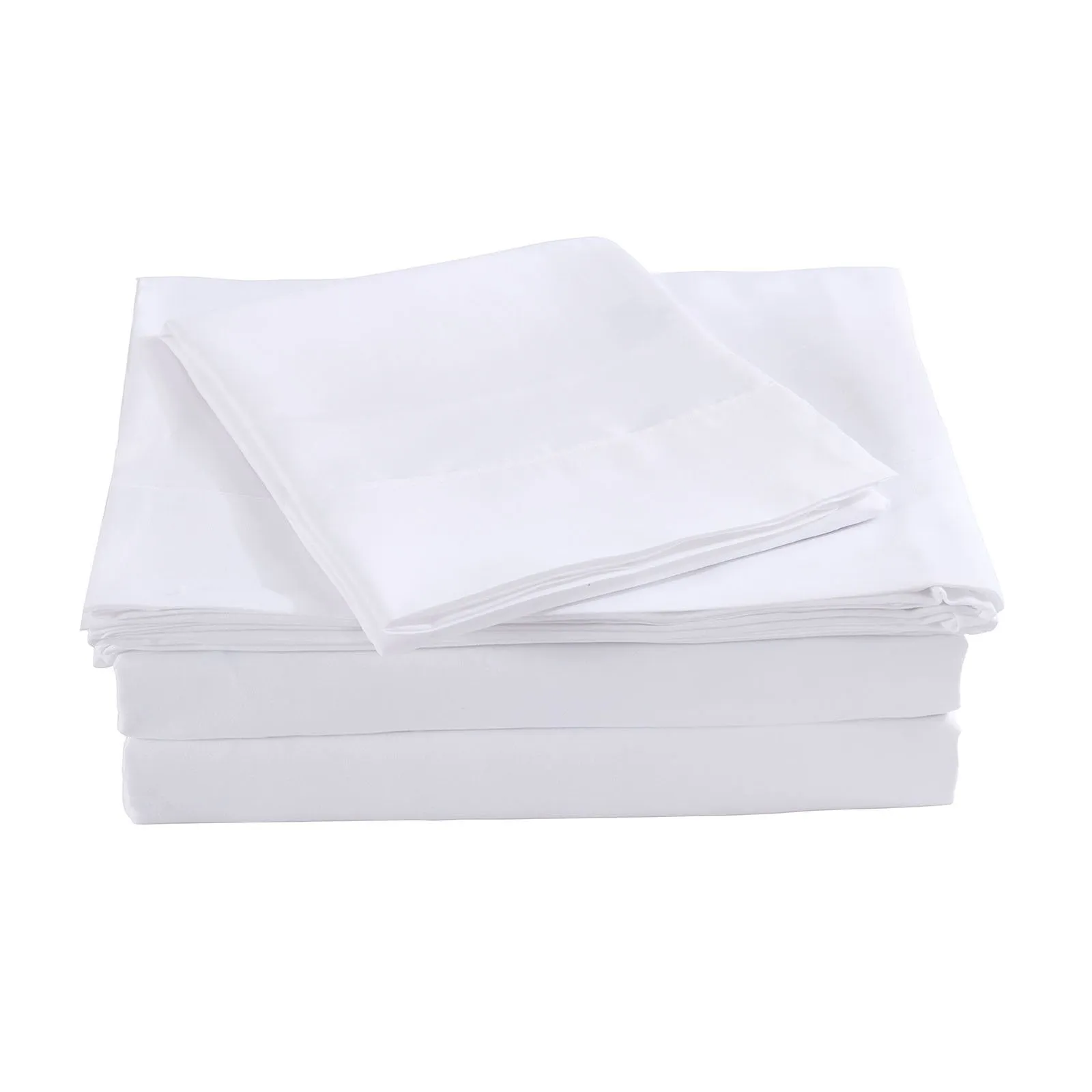 Royal Comfort Bamboo Blended Sheet & Pillowcases Set 1000TC Ultra Soft Bedding Double White