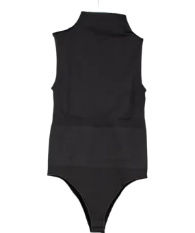 Ruey Black Sleeveless Turtleneck Bodysuit UK S