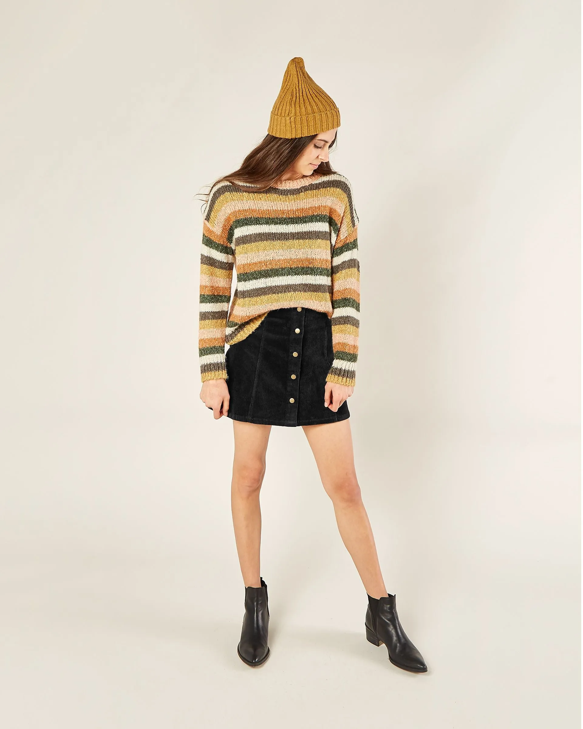 Rylee   Cru Women's Stripe Aspen Sweater - Multi