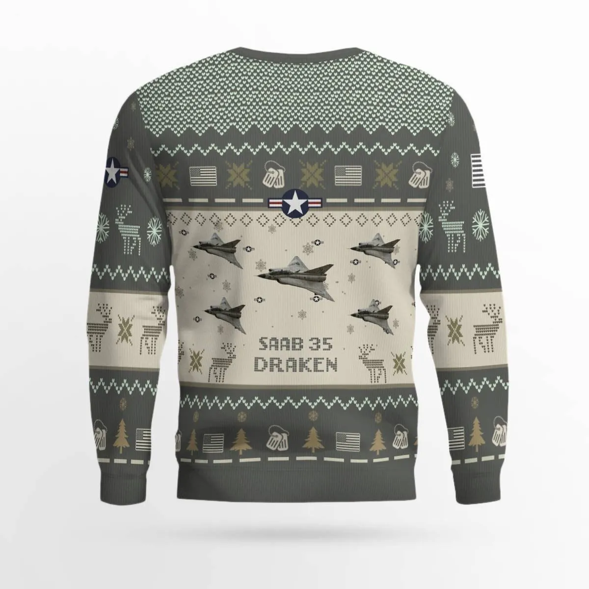 Saab 35 Draken Aircraft Ugly Sweater, Ugly Sweater Christmas Shirt for Men Dad Veteran