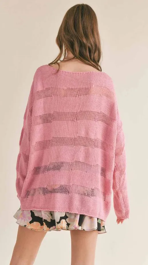 Sage the Label Canary Oversized Open Knit Sweater