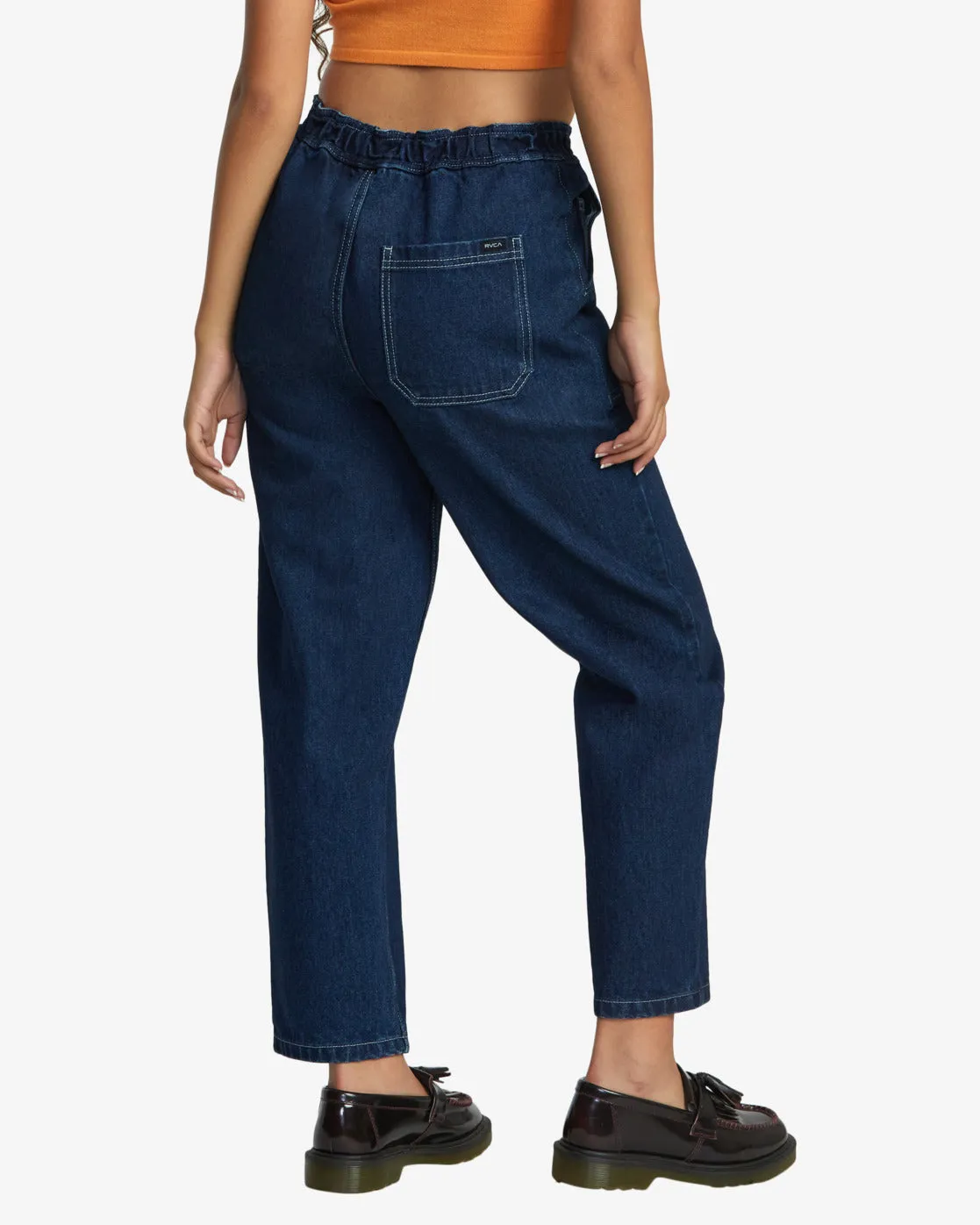 Scrunchie Jeans - Dark Indigo