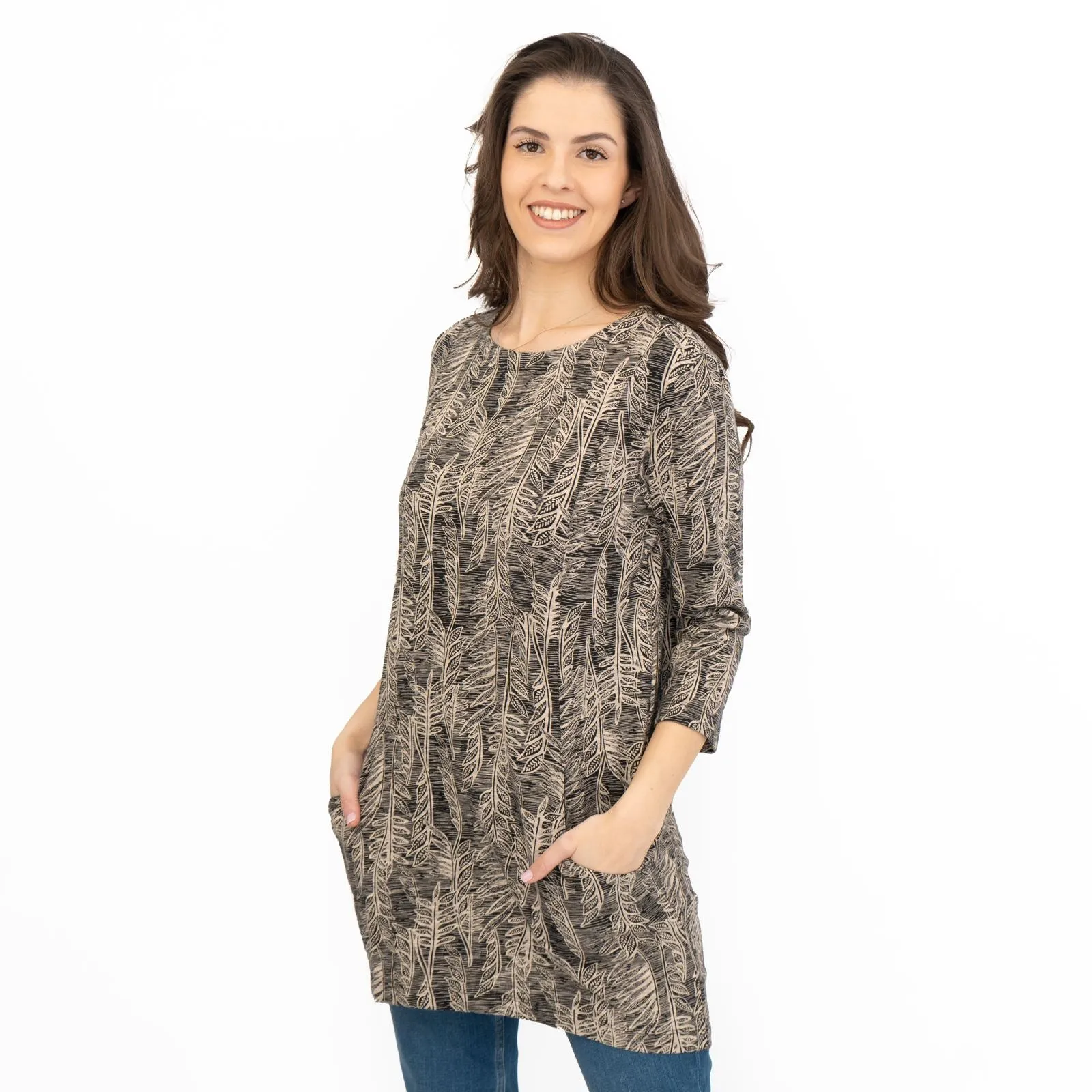 Seasalt Womens Shore Foraging Tunic Sea Grasses Onyx