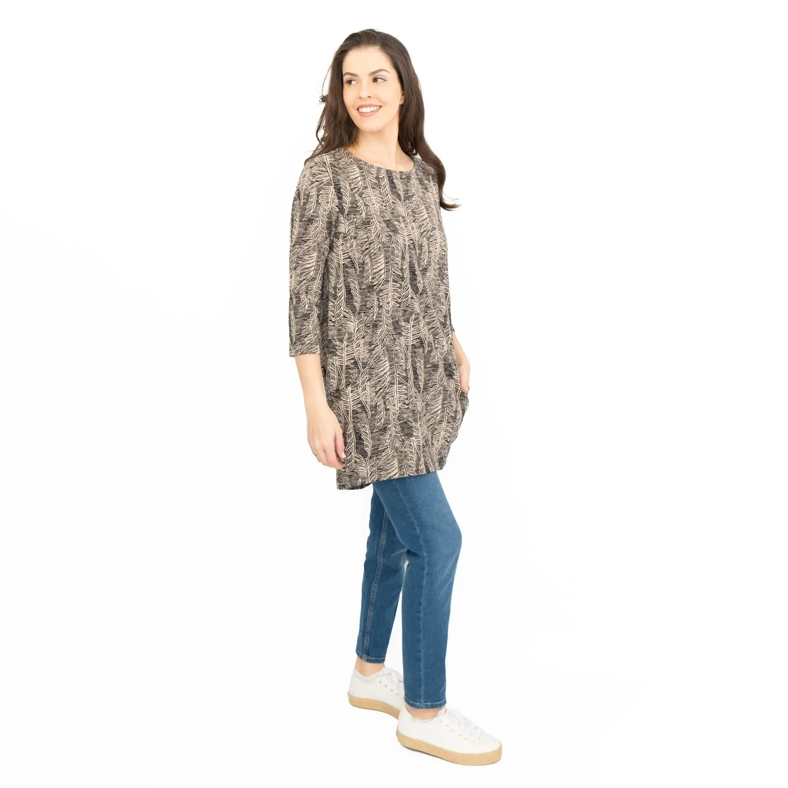 Seasalt Womens Shore Foraging Tunic Sea Grasses Onyx