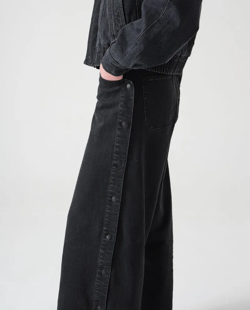 Seventy Mochi Bay Washed Black Wide Jeans