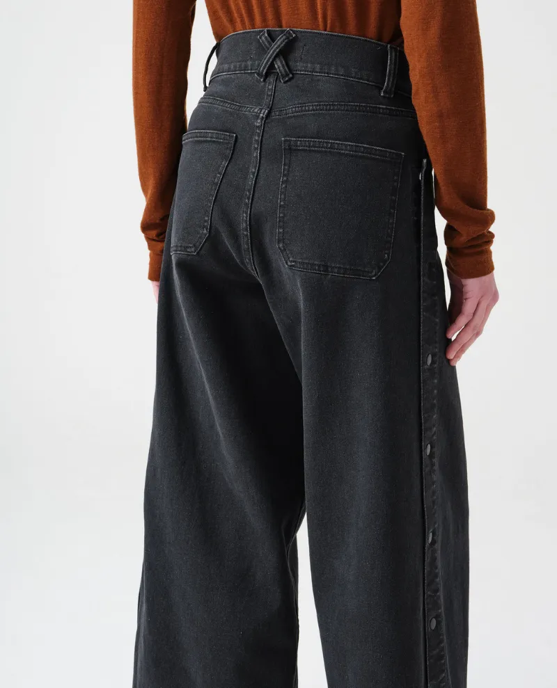 Seventy Mochi Bay Washed Black Wide Jeans