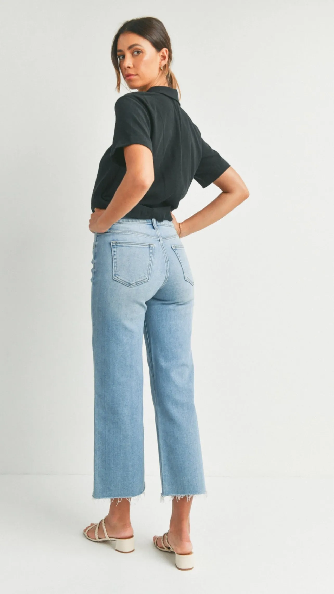 Slim Wide Leg Jeans