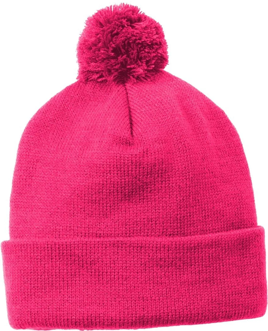 Sport-Tek Solid Pom Pom Beanie