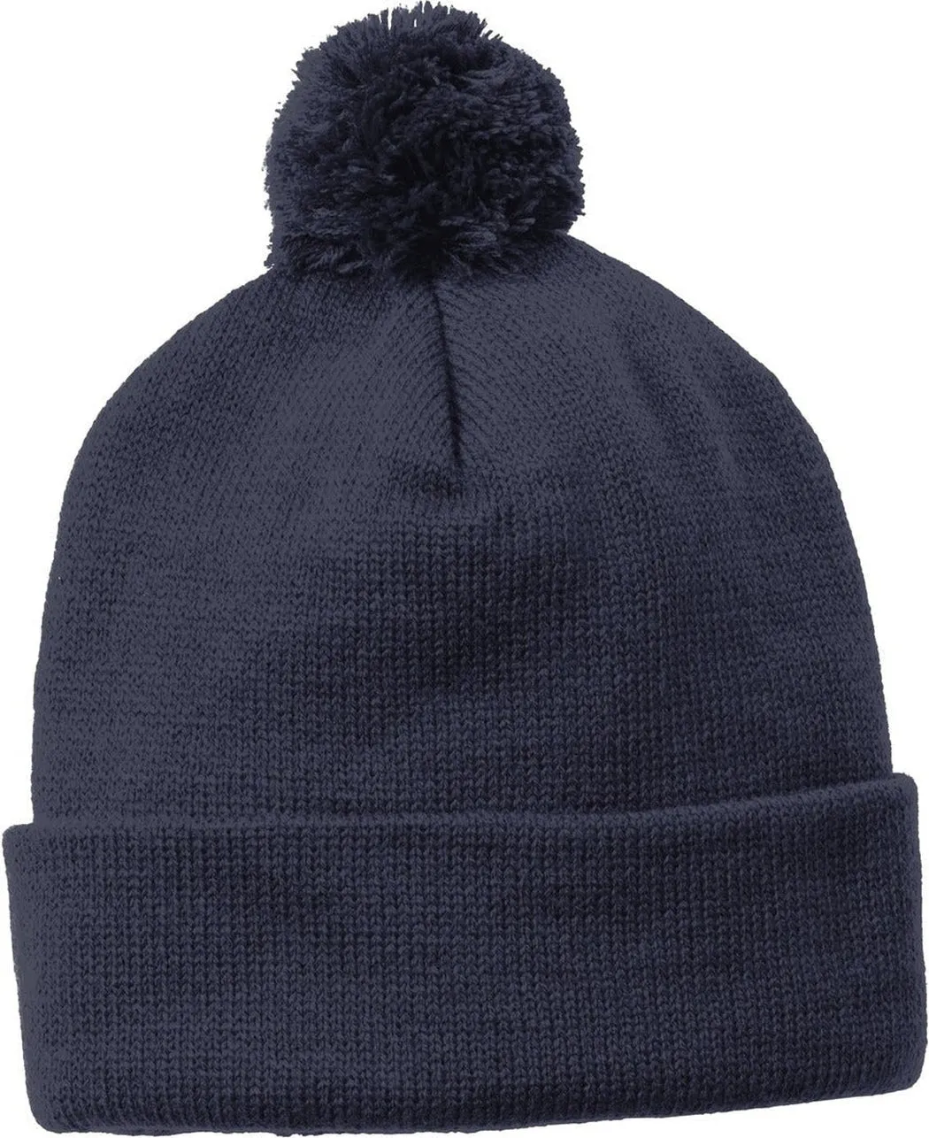 Sport-Tek Solid Pom Pom Beanie