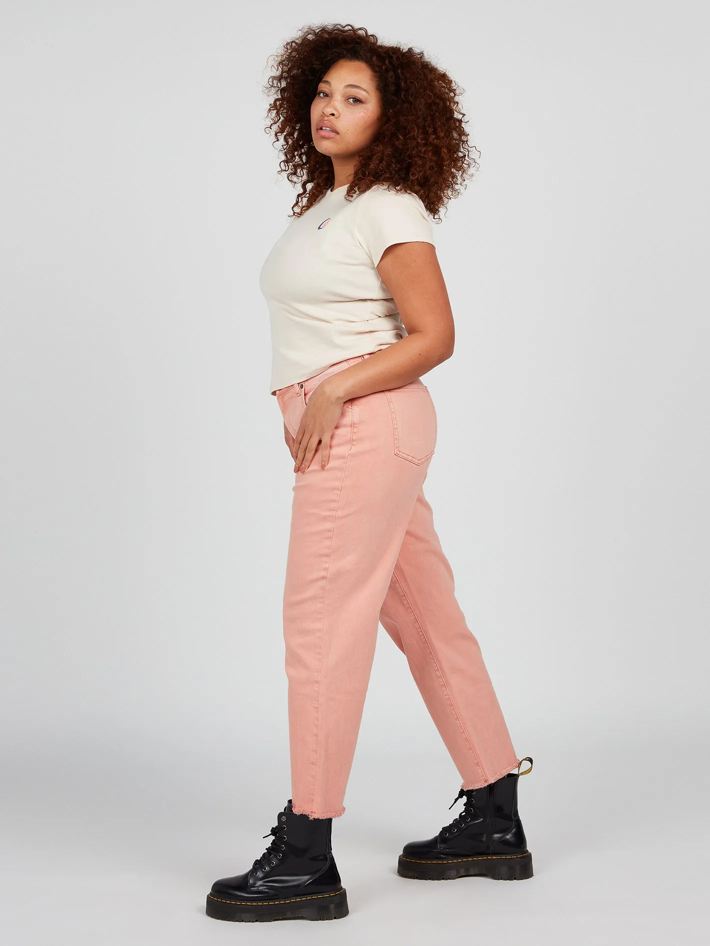 Stone Step High Rise Pant - Light Mauve