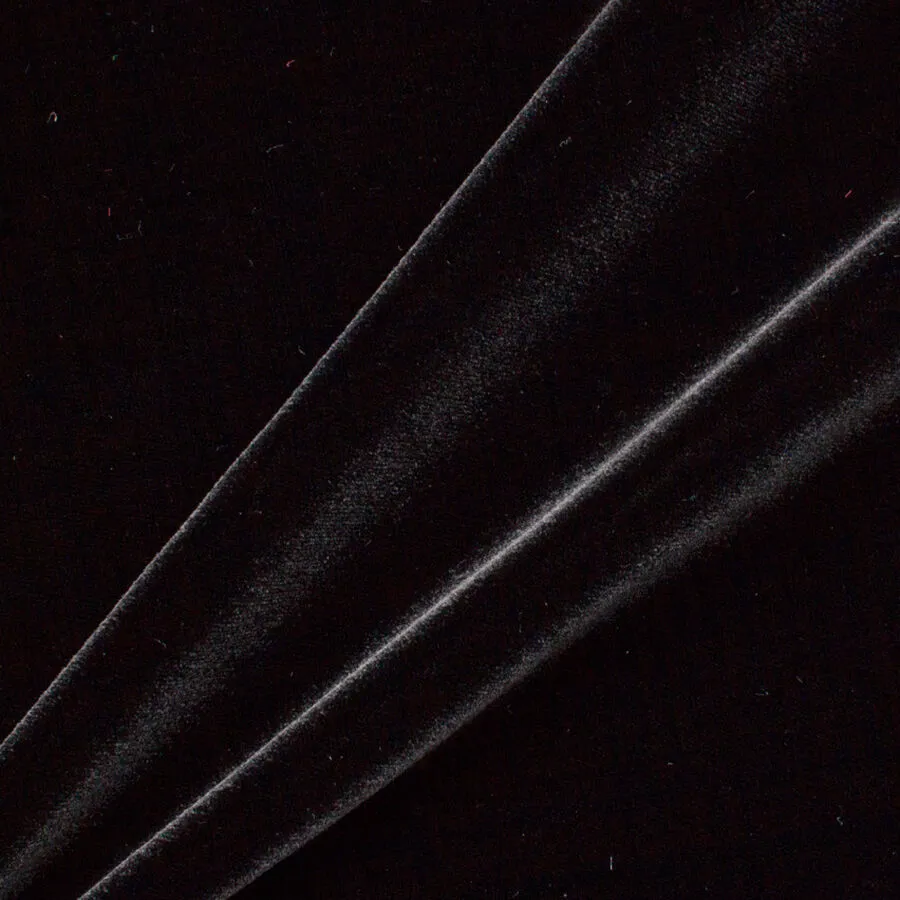 Super Shine Black Plain Velvet