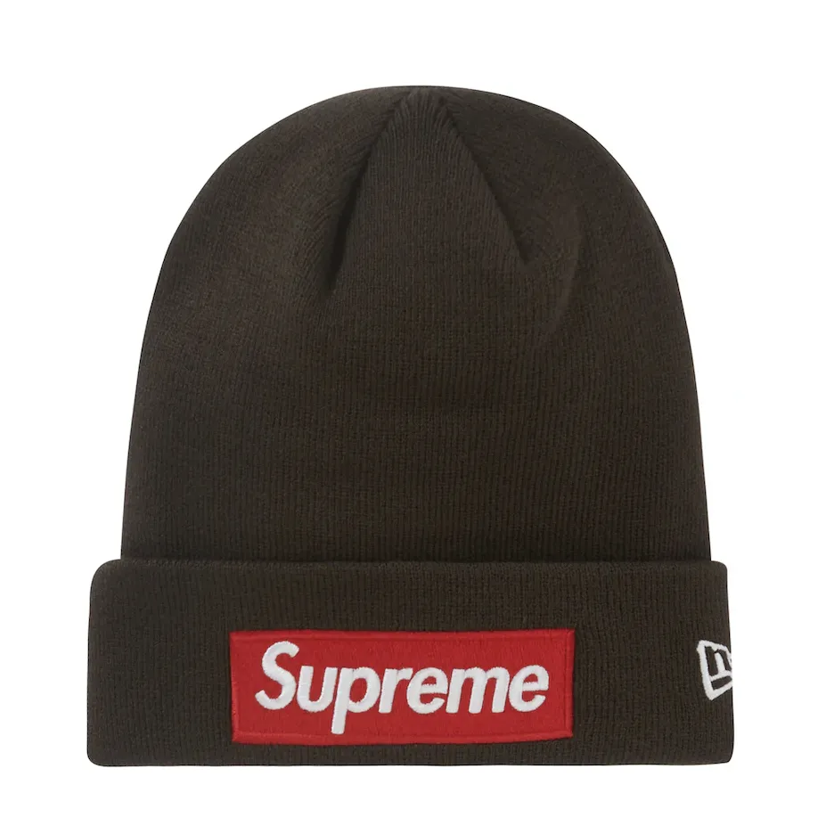 Supreme New Era Box Logo Beanie (FW22) Brown