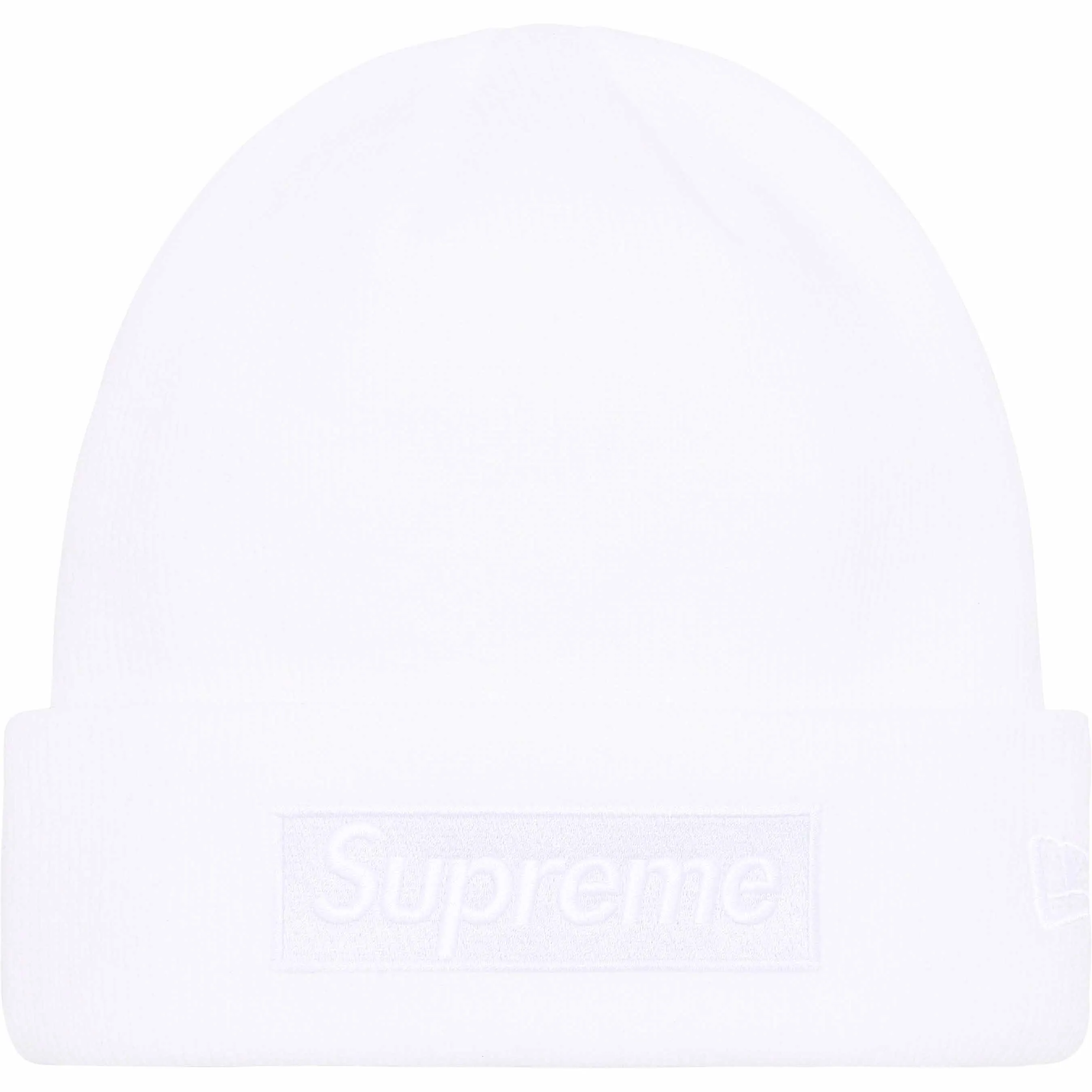 Supreme New Era Box Logo Beanie (FW23) White