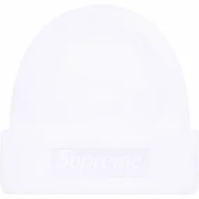 Supreme New Era Box Logo Beanie (FW23) White